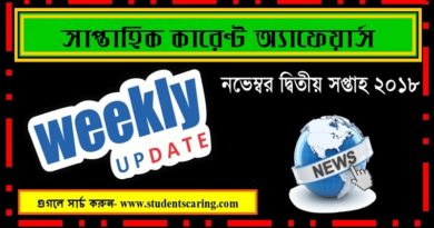নভেম্বর ২০১৮ কারেন্ট অ্যাফেয়ার্স
