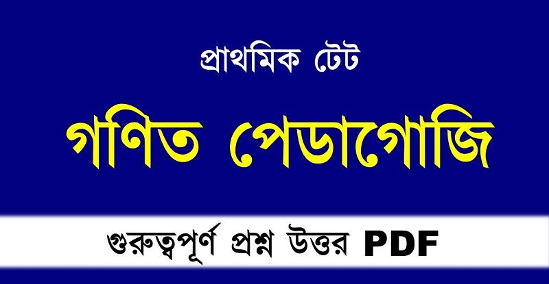 গণিত পেডাগোজি প্রশ্ন উত্তর PDF